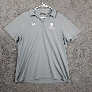 Under Armour Mens XL Grey Wounded Warrior Project Polo Shirt Loose Fit